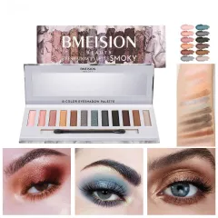 Eye Shadow Earth Colour Smoky Makeup Shimmer Matte - Grey And Brown Plate Smoked - View 1