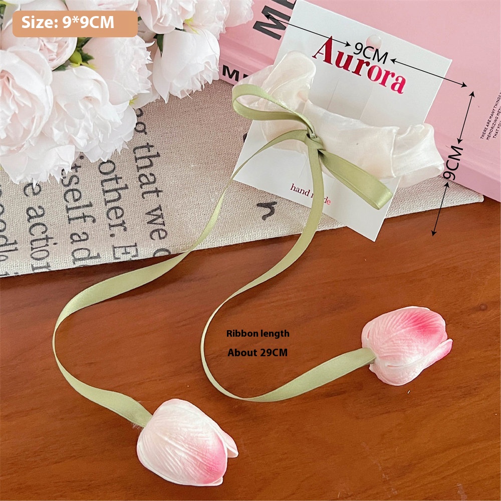 4 White Hair Ring Tulip