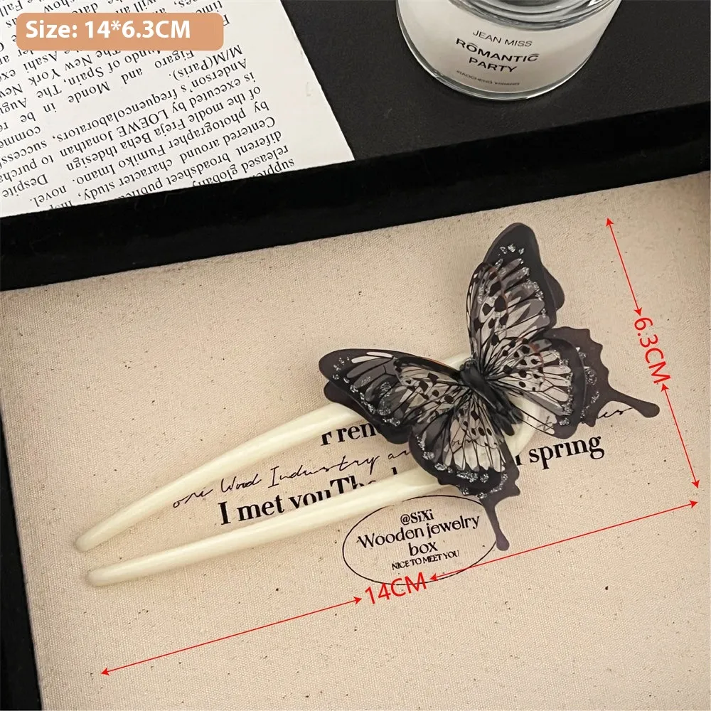 Super Fairy Three-dimensional Butterfly Barrettes Fashion Special-interest - 4 Black Bow Hairpin