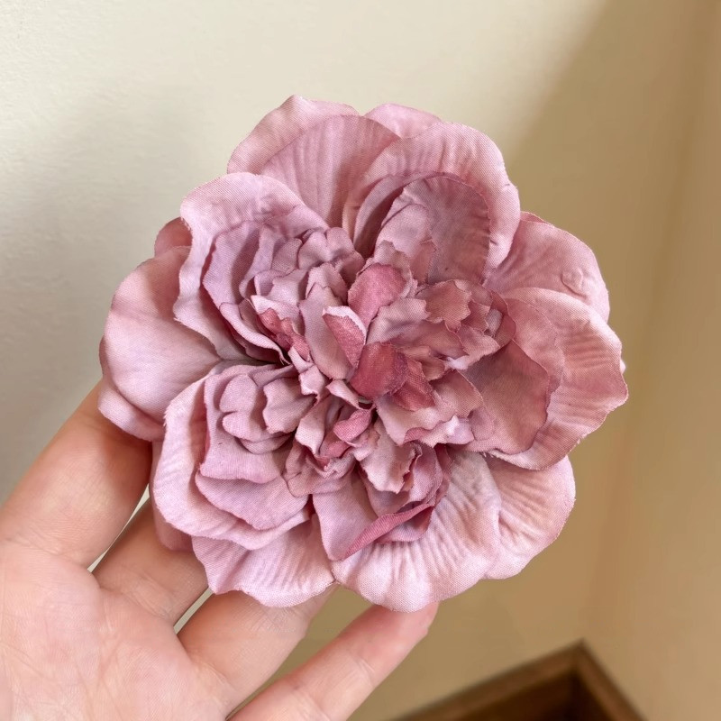 1 Purple Peony Barrettes