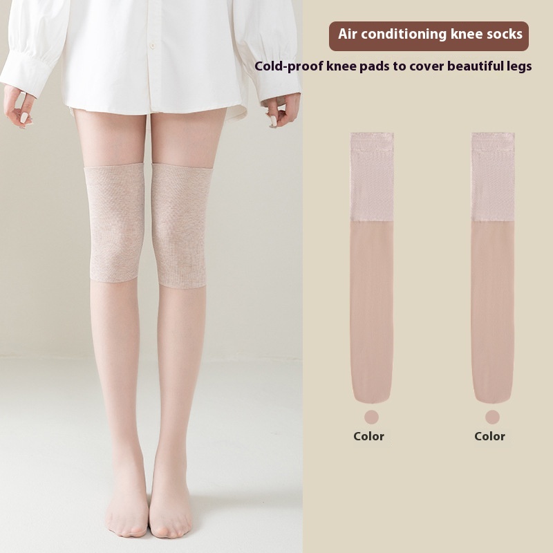 Skin Color Knee Pad Stockings