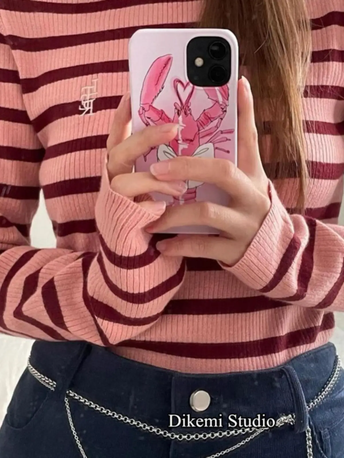Niche Sweet Cool Lobster Film Phone Case Cover