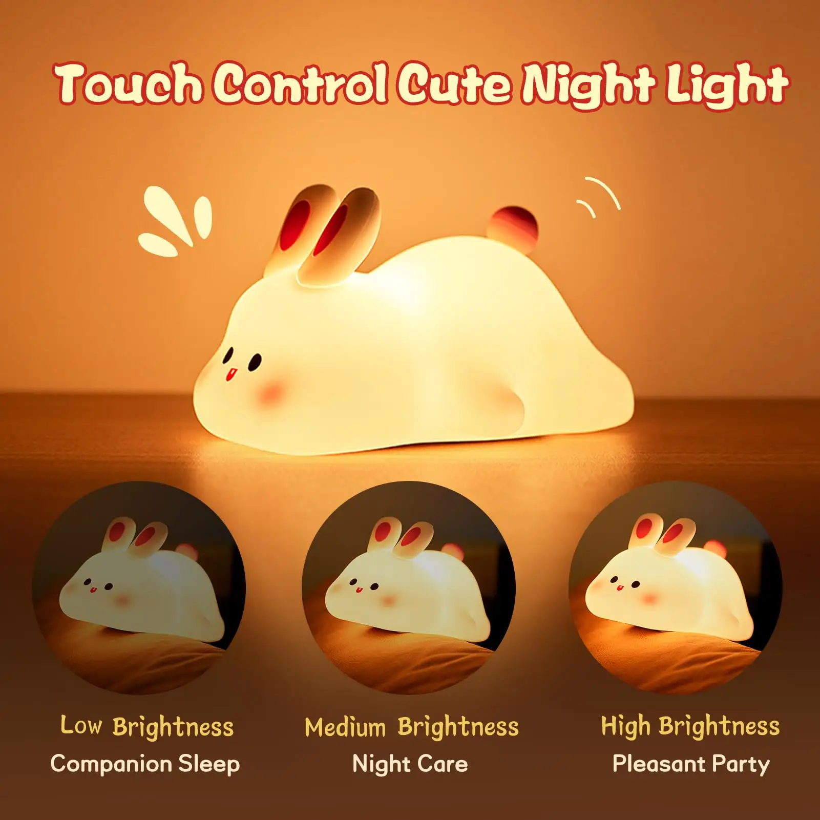 Cute LED Night Light Touch Sensor Cartoon