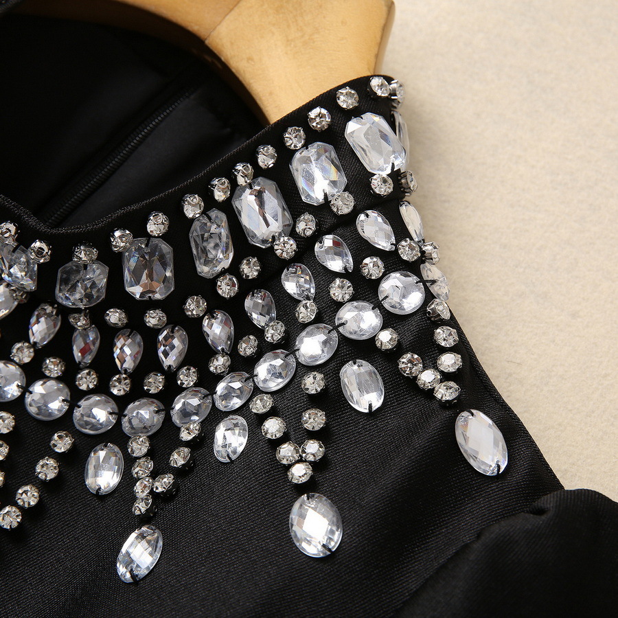 Beaded Stand-Collar Maxi Dress, picture 6 of 7