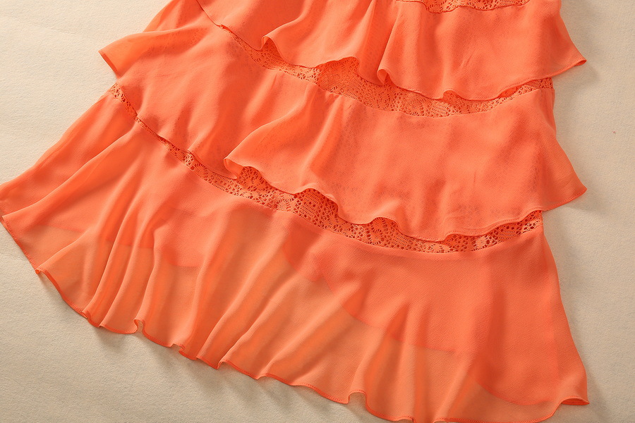 Ruffle-Trim Mid-Length Swing Dress, picture 3 of 8