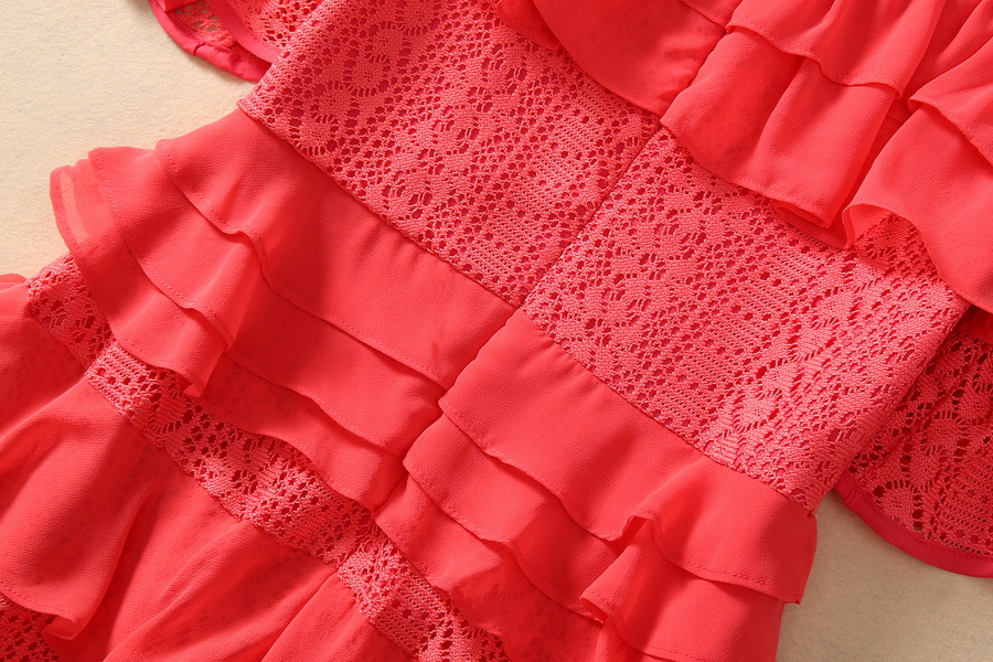 Ruffle-Trim Mid-Length Swing Dress, picture 2 of 8