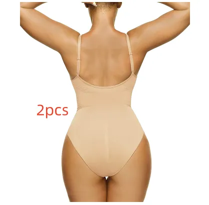 Women's Fashion Casual Seamless Body-shaping Corsets - Skin Color Briefs2Pcs