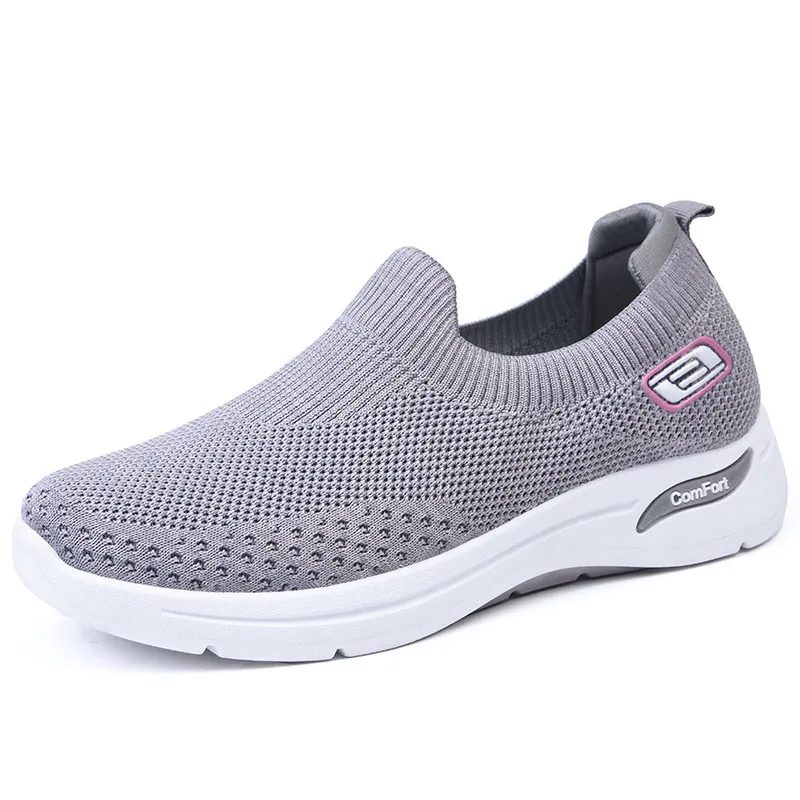 Jianbu Soft Bottom Fashionable Breathable Sneaker Women - Gray