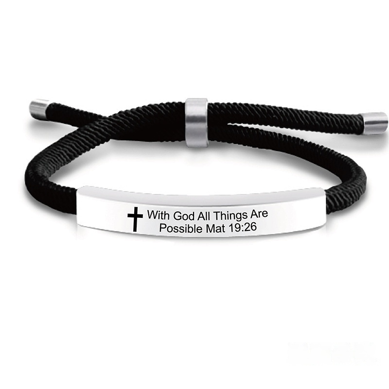 SLX005 Black Rope Bracelet