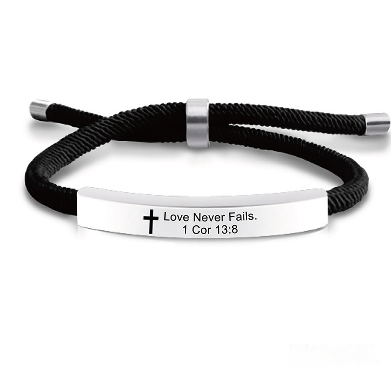 SLX011 Black Rope Bracelet