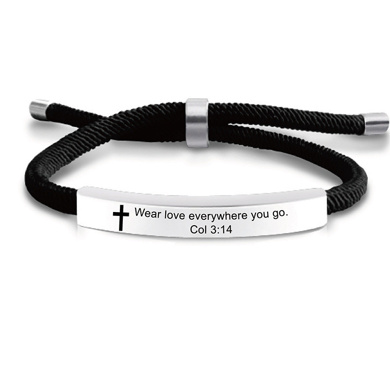 SLX015 Black Rope Bracelet