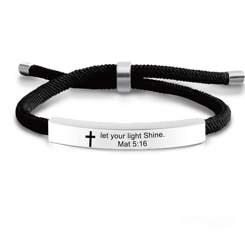 SLX012 Black Rope Bracelet