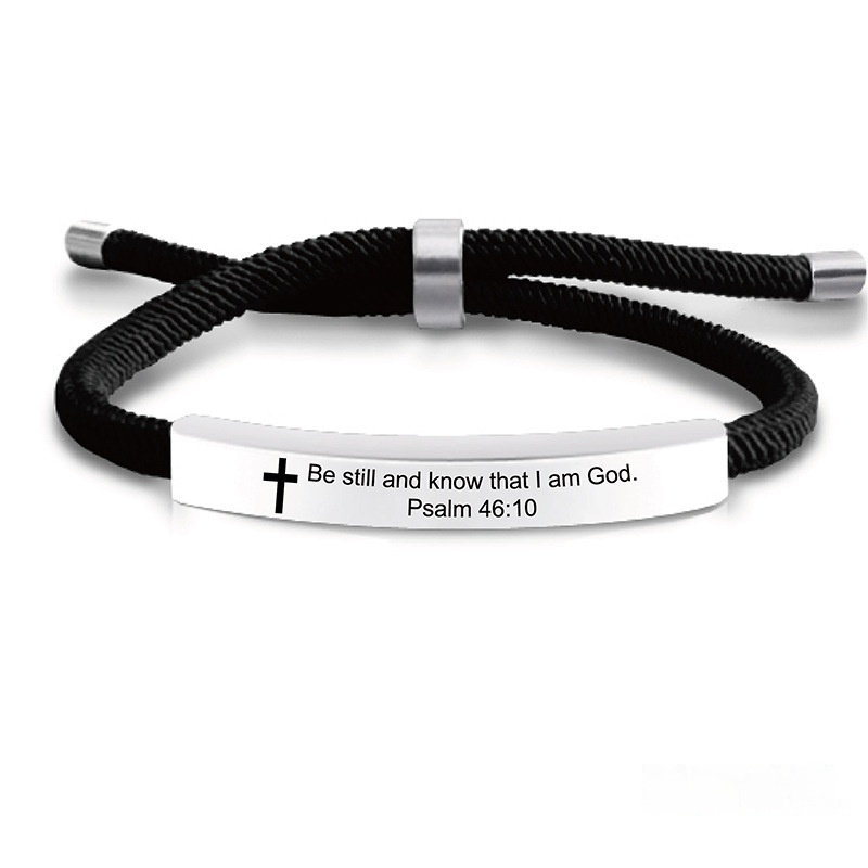 SLX007 Black Rope Bracelet