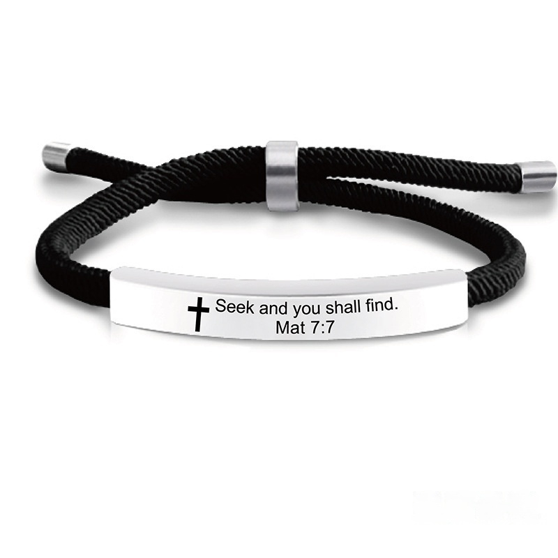 SLX003 Black Rope Bracelet