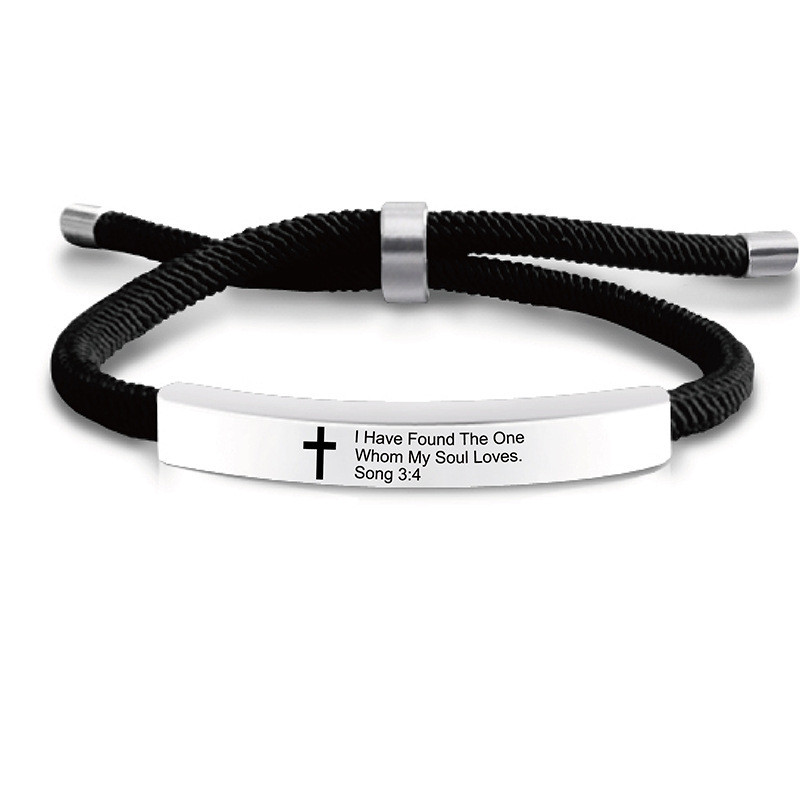 SLX008 Black Rope Bracelet