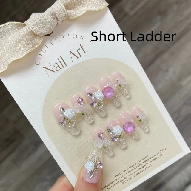 Handmade Wear Armor Ice Transparent Temperament Short Ladder - Shop at LoveMi