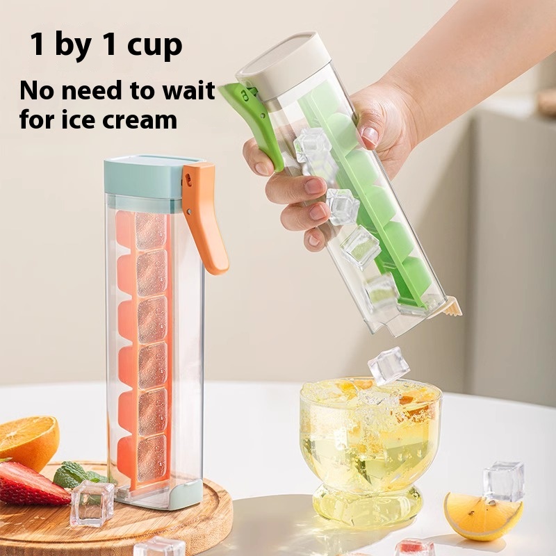 Ice Cube Mold with Storage Box. Overview: 1. One Touch Release - With the Ice Tray, you can easily remove all the ice cubes with just one press. 2. Food-Grade Material - These ice trays are made of food-grade PET, which is BPA-free and non-toxic. They can