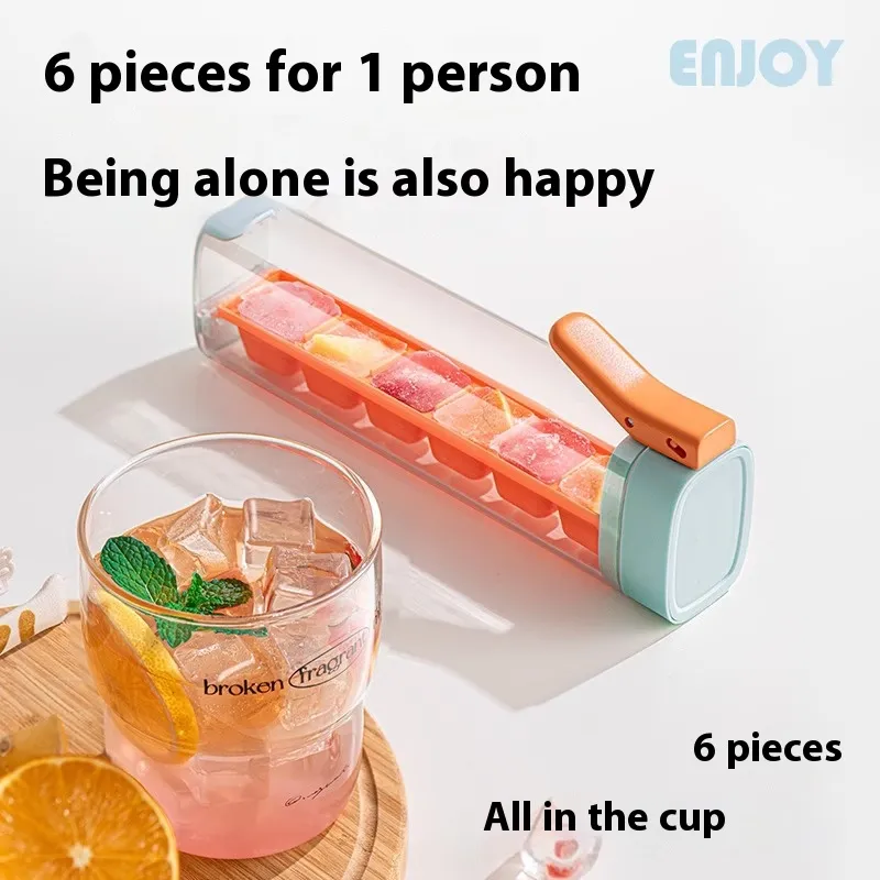 Ice Cube Mold Household Ice Maker Food Grade Press Ice Tray Ice Cube Maker Ice Tray Mold With Storage Box Kitchen Gadget – image 4