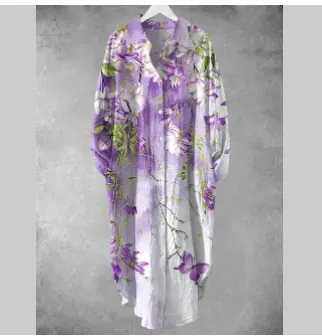 Floral Blooming Printed Chiffon Shirt Floral - Shop at LoveMi