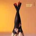 Black Edge Black Socks Shiny