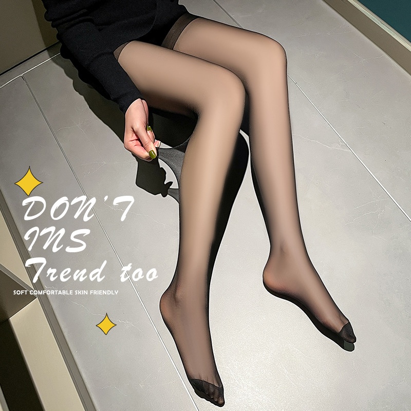 Black Silk Stockings Thin Nylon Silk Pantyhose Sunscreen Superb Fleshcolor Pantynose - Image 11