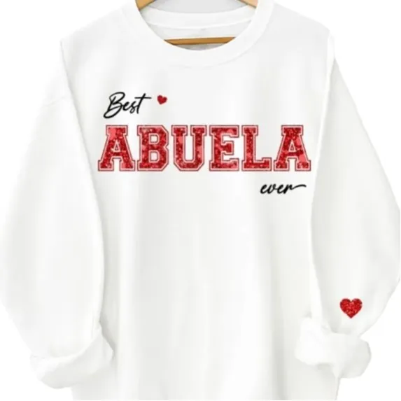 Fashion DIY Women's Mother's Day Sweater White - Shop at LoveMi