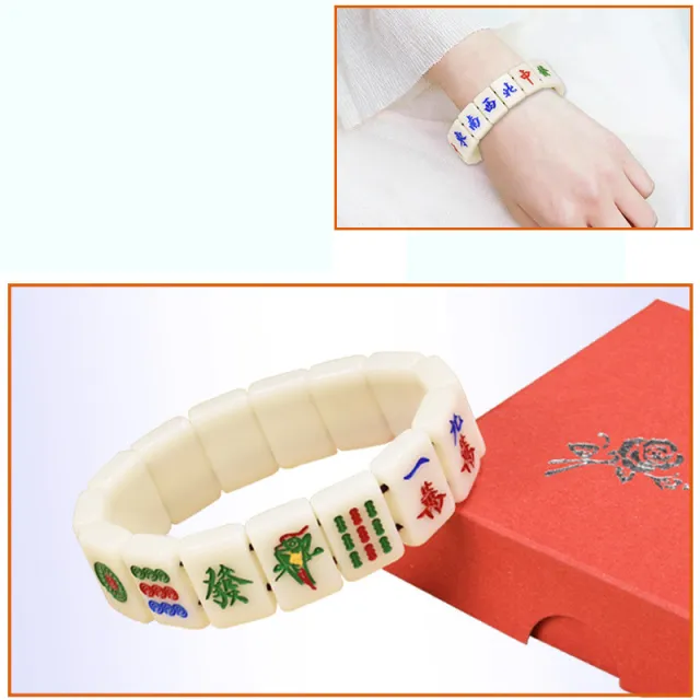 Acrylic Elastic String Mahjong Bracelet 18Mm Women - Shop at LoveMi