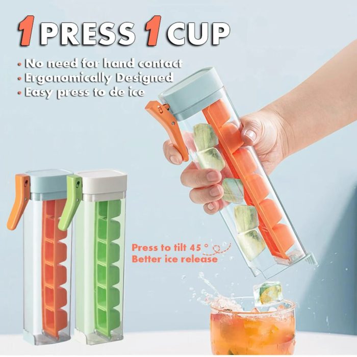 Ice Cube Mold with Storage Box. Overview: 1. One Touch Release - With the Ice Tray, you can easily remove all the ice cubes with just one press. 2. Food-Grade Material - These ice trays are made of food-grade PET, which is BPA-free and non-toxic. They can