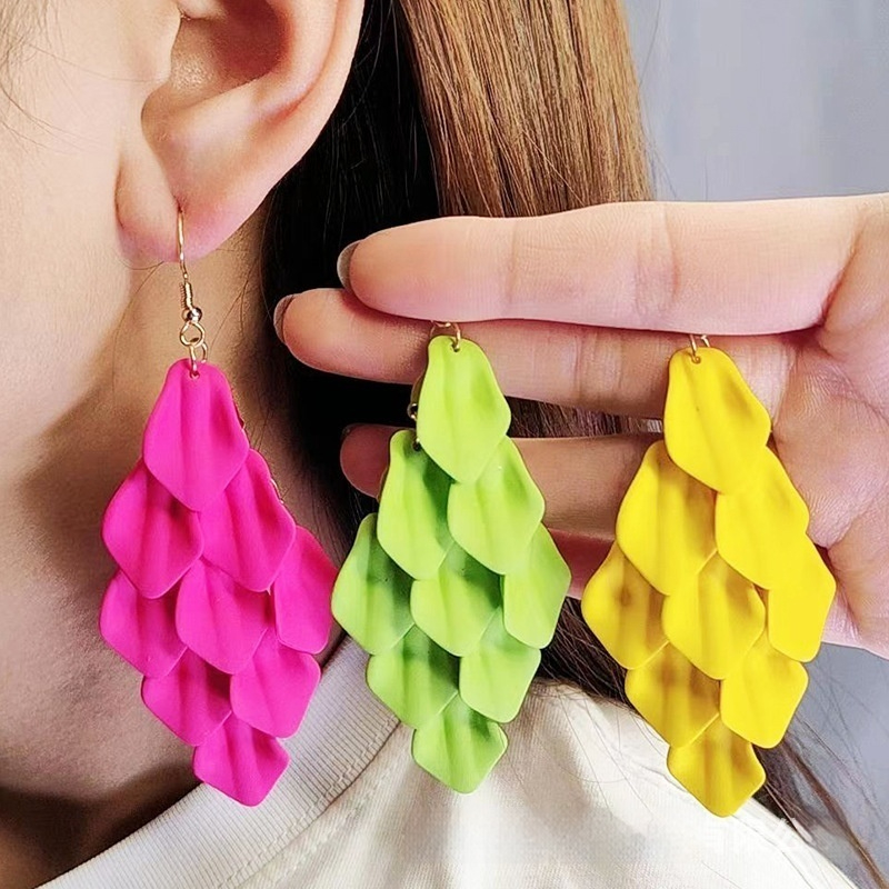 Bohemian Petal Long Earrings Tassel High Sense