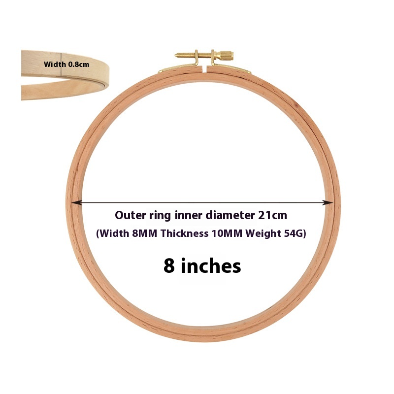 Adjustable Wreath Rack. Product information: Material Type: bamboo, Applicable scenario: general, Size: 4 inches, 5 inches, 6 inches, 7 inches, 8 inches, 9 inches, 11 inches, 12 inches, Style: modern simplicity, Category: embroidery frame stand. Packing l