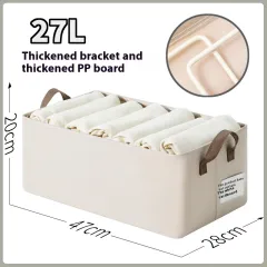 Morandi Clothing Storage Basket Finisher Household Fabrics - Huadani Light Beige Brown - View 1