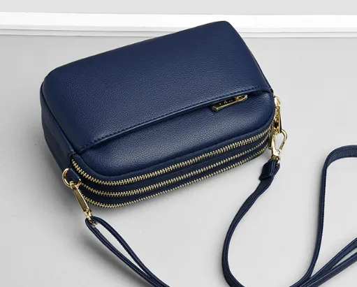 Women's One shoulder Crossbody Bag Three layer Large Capacity Blue - Shop at LoveMi