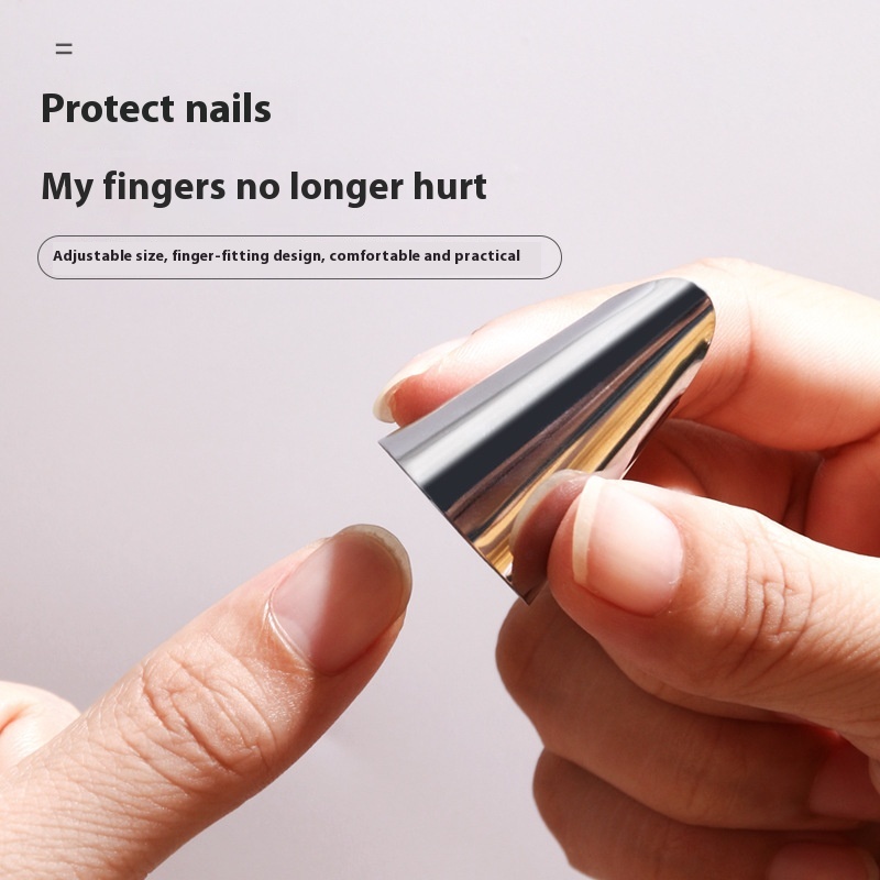 Stainless Steel Picking Iron Nail Cover Finger Protector