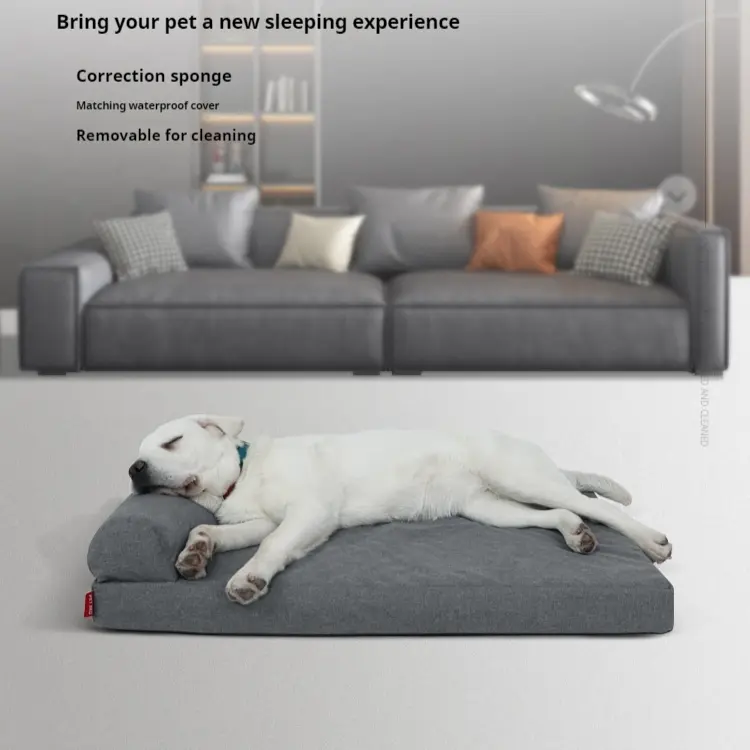 Linen Memory Sponge Removable Waterproof Dog Kennel