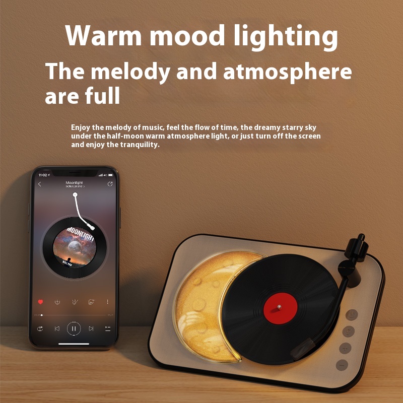 Aromatherapy Jukebox Bluetooth Wireless Desktop Retro CD Vinyl Speaker