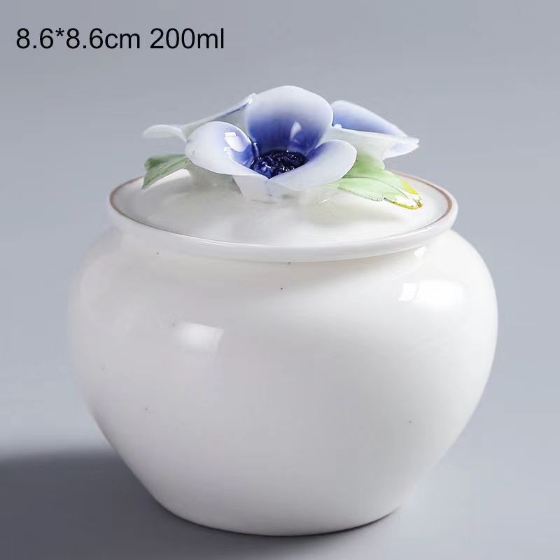 Orchid White Jar