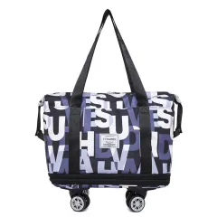 Roller Large Capacity Travel Storage Bag - Black - View 1