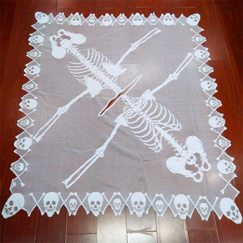Men's And Women's Fashion Simple Halloween Skeleton Shawl
