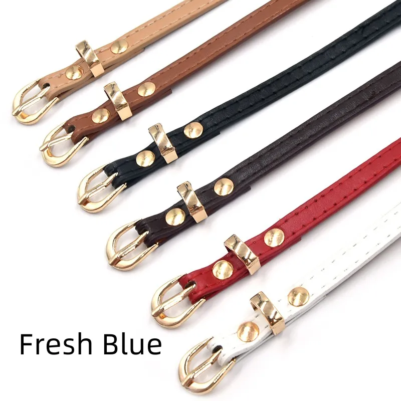 Spring And Summer Children's Thin Belt Stylish Simple And Versatile Dress Matching Clothing Belt - Blue