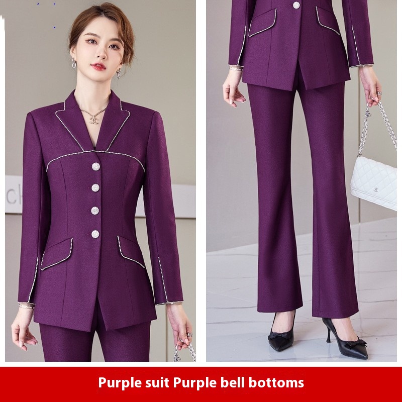 2B45 Purple Suit Pants