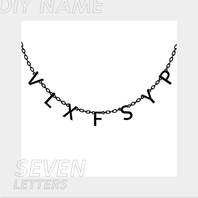 Personalized Alphabet Name Necklace DIY