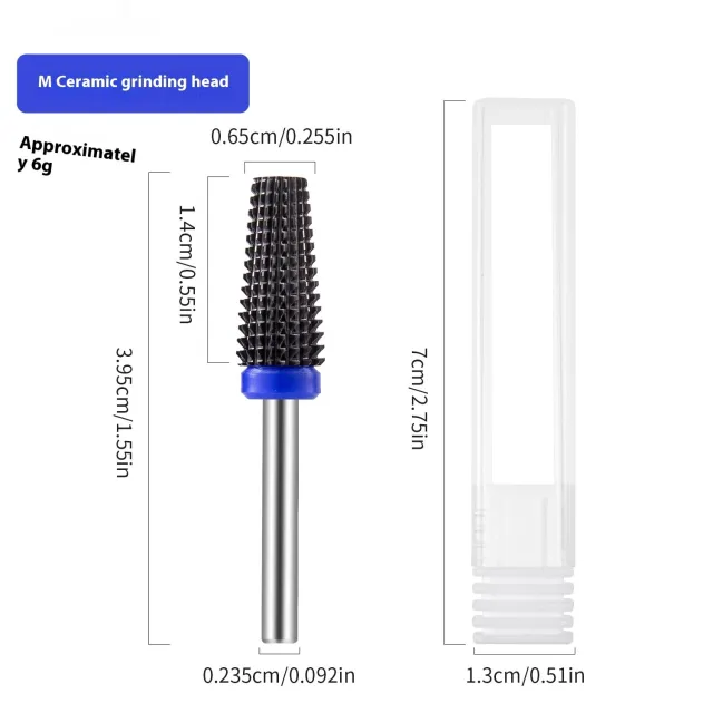 Black Ceramic Nail Polish Head For Removing Nails M Black Ceramic Grinding Head - Shop at LoveMi