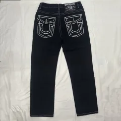 Foreign Trade Rocking Jeans Belief Pants Loose Casual Straight Trousers - Black - View 1