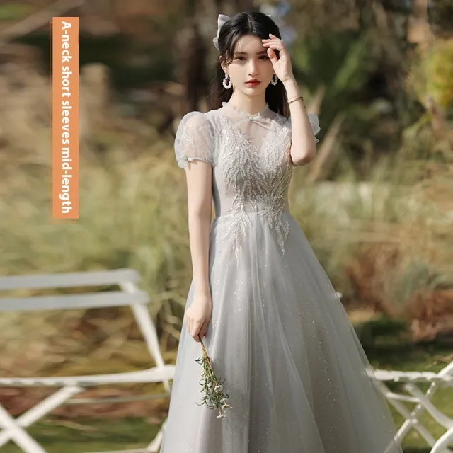 Dress Sisters Dress Female Gray Slim Fit Girlfriend Clothes Style5 - Shop at LoveMi