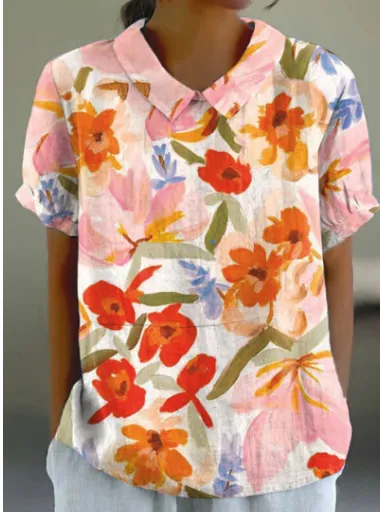 Women's Fashionable Retro Loose Slimming Top S49Tk8D20240811B - Shop at LoveMi