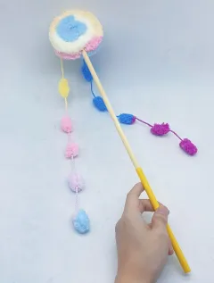 Funny Cat Velvet Lollipop Shape Cat Toy - Seven Colours - View 1