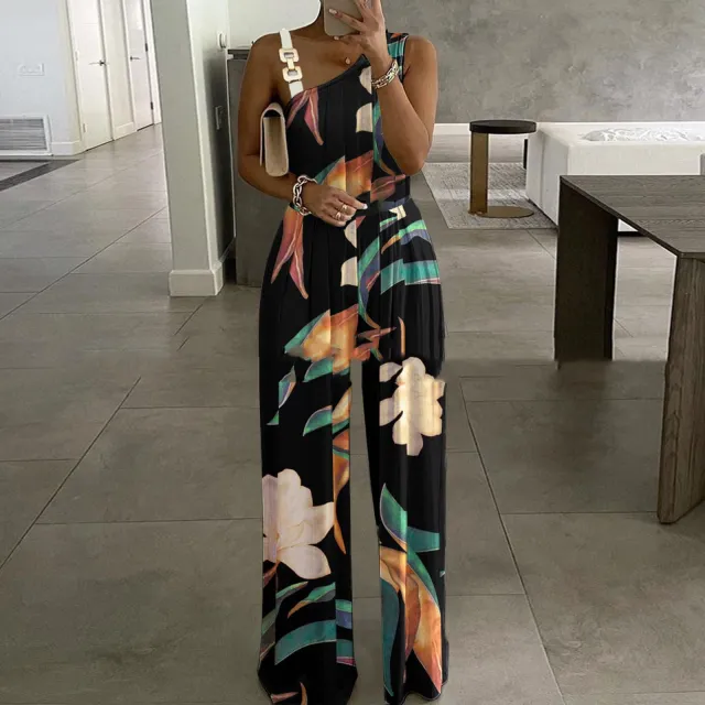 Women's Metal Buckle Vest Top High Waist Wide Leg Jumpsuit 3 Style Xxl - Shop at LoveMi