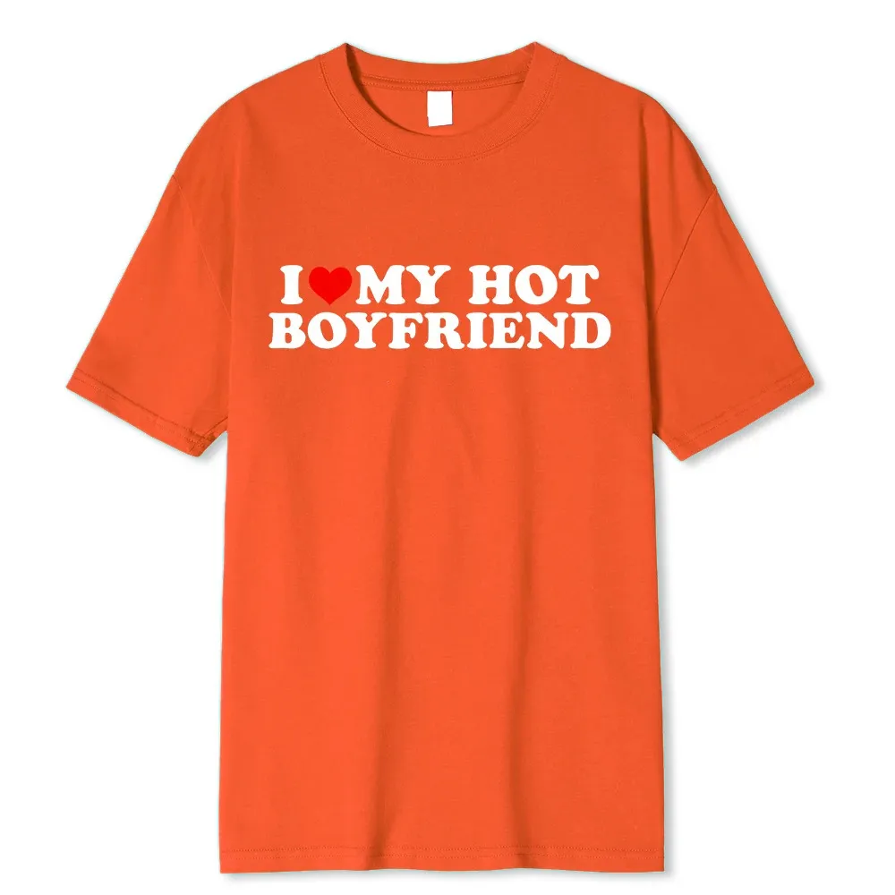 I Love My Girlfriend Shirt I Heart My-Girlfriend Shirt G F T - Orange Boyfriend