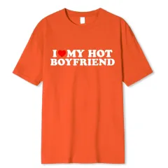 I Love My Girlfriend Shirt I Heart My-Girlfriend Shirt G F T - Orange Boyfriend - View 1