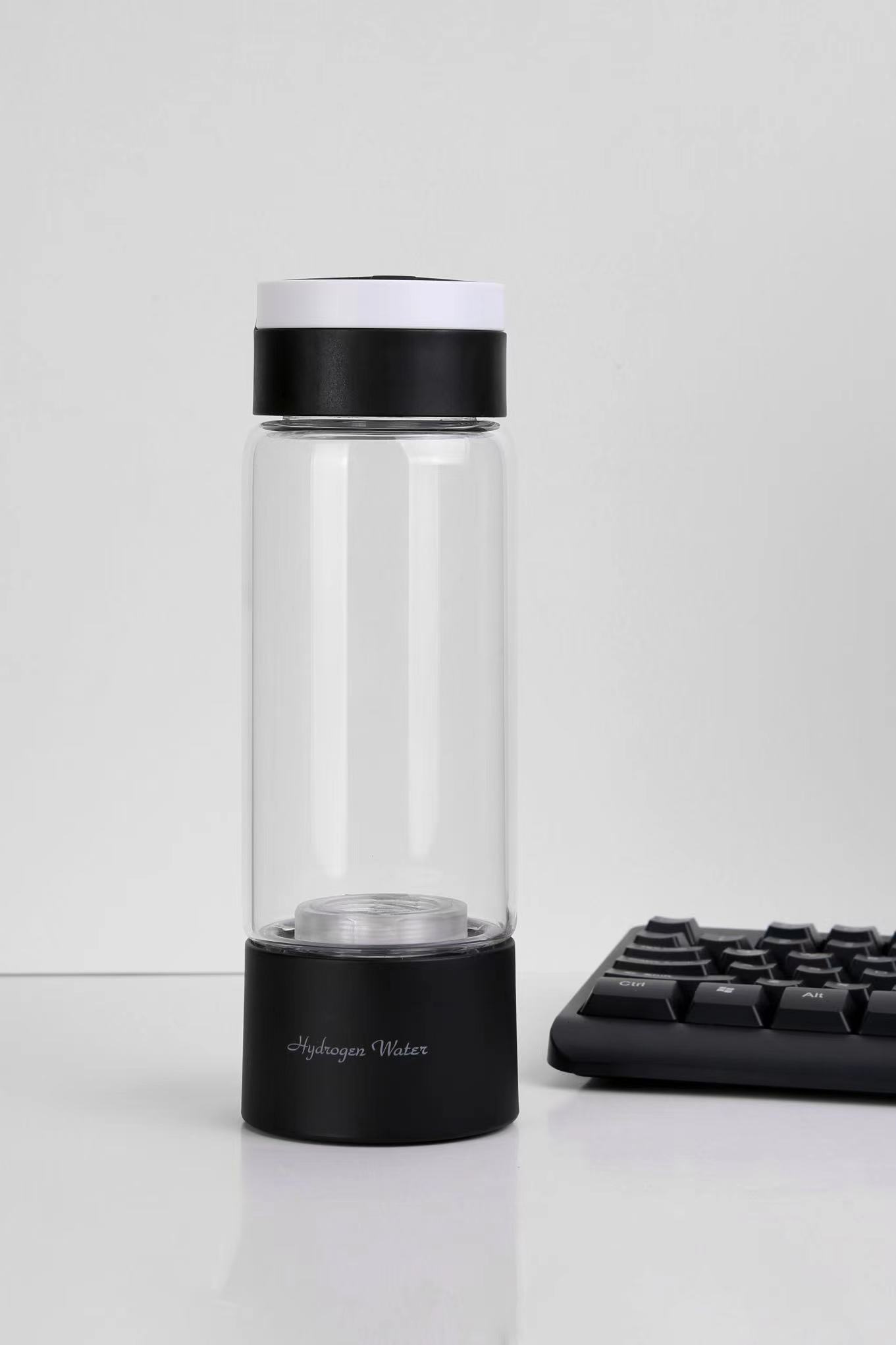 Hydrogen Separation Ionic Screen Protector Electrolytic Cup. Product information: Color: black, white Material: Tritan Style: light luxury South Korea style Capacity: 380 ml Packing list: Water cup x 1pc(Product Image)